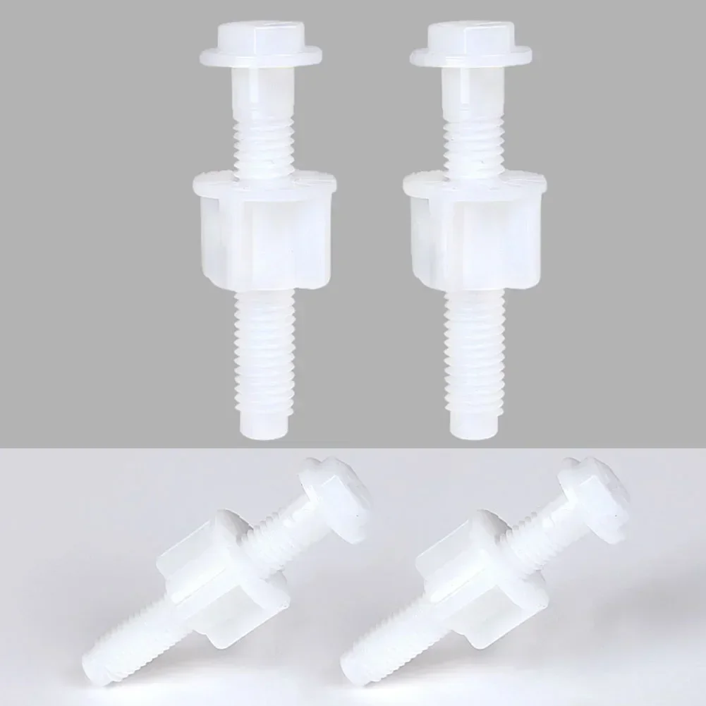 Toilet Hinge Bolts Screw Fixing Fitting Kit 2pcs Repair Bolts Plastic Universal Replacement Toilet Lid Set Screws Bathroom Parts toilet seat accessories toilet hinge replacement