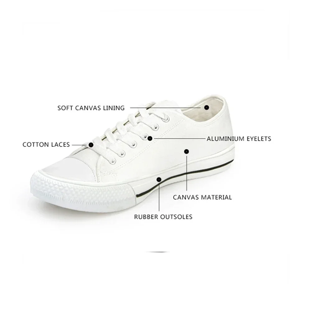 Music Note Print White Low Top Sneakers Women New Fashion Casual Vulcanized Shoe Piano Keys Classic Canvas Shoes
