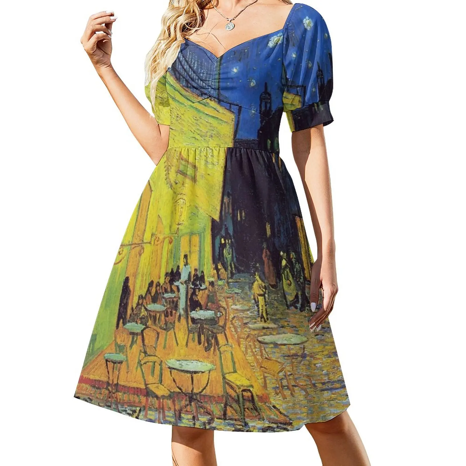 

Cafe Terrace at Night - Van Gogh Sleeveless Dress evening dress summer dress woman 2023 dresses for official occasions