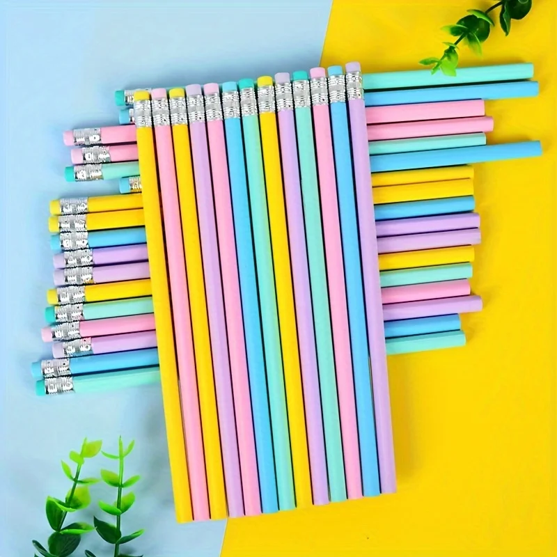 30 Mixed Writing Pencils HB Pencils Macaron Wood Pencils Jelly Pencils, Back-to-School Supplies - 2