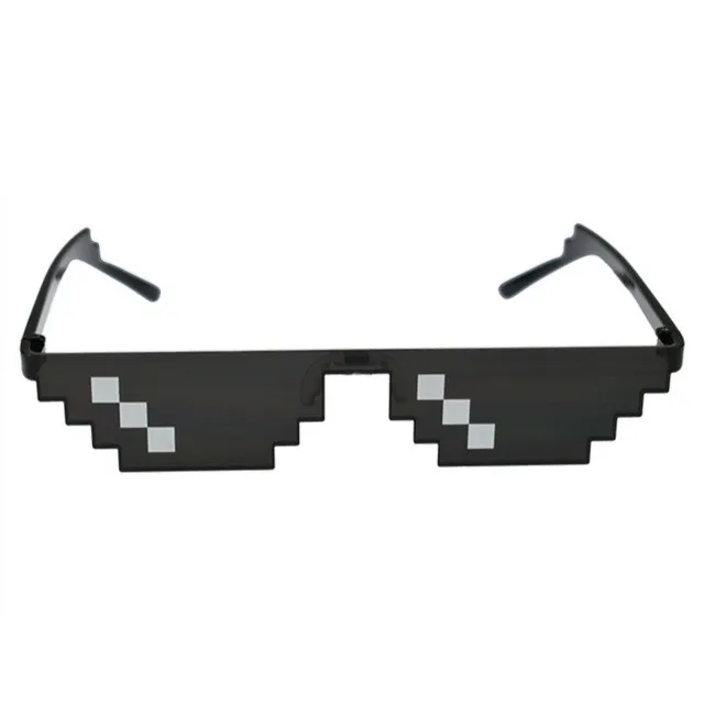 Women Men Brand Thug Life Party Eyegla Vintage Sun Gla Fashion Popular Mosaic Gla 8 Bit MLG Pixelated_voghion.com