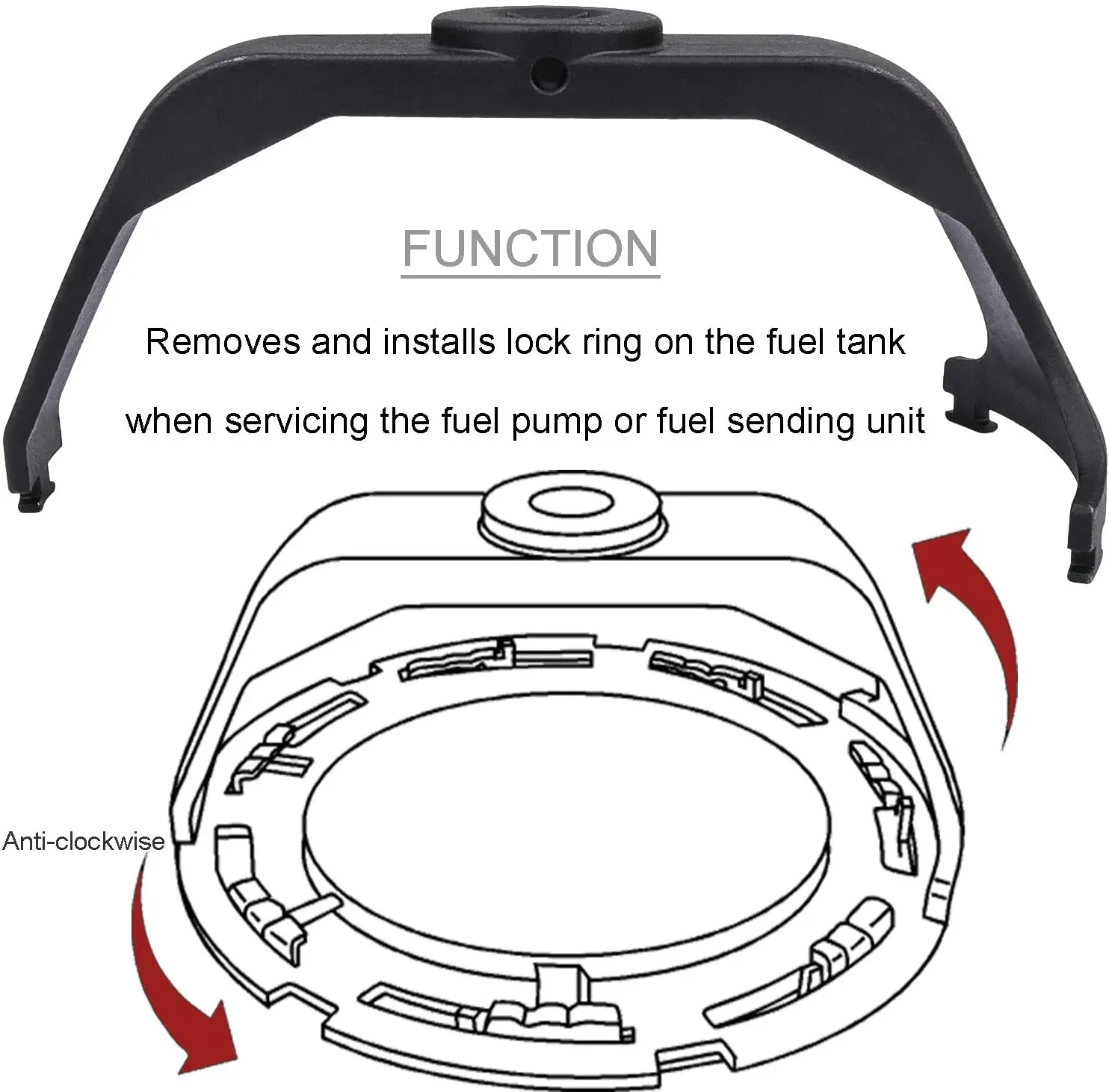 Chuang Qian Universal Fuel Pump Sender Tank Lock Rings Wrench Tool