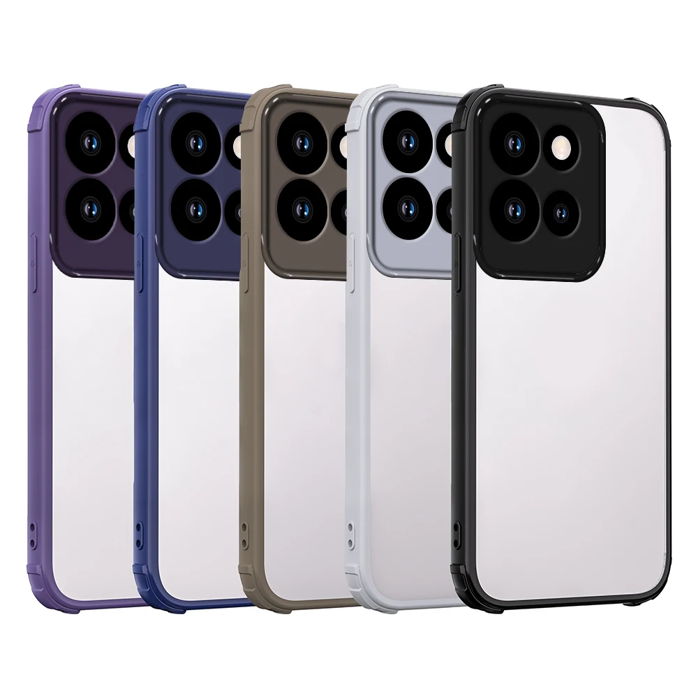 Solid Color Shock-Absorbing Protective Phone Case