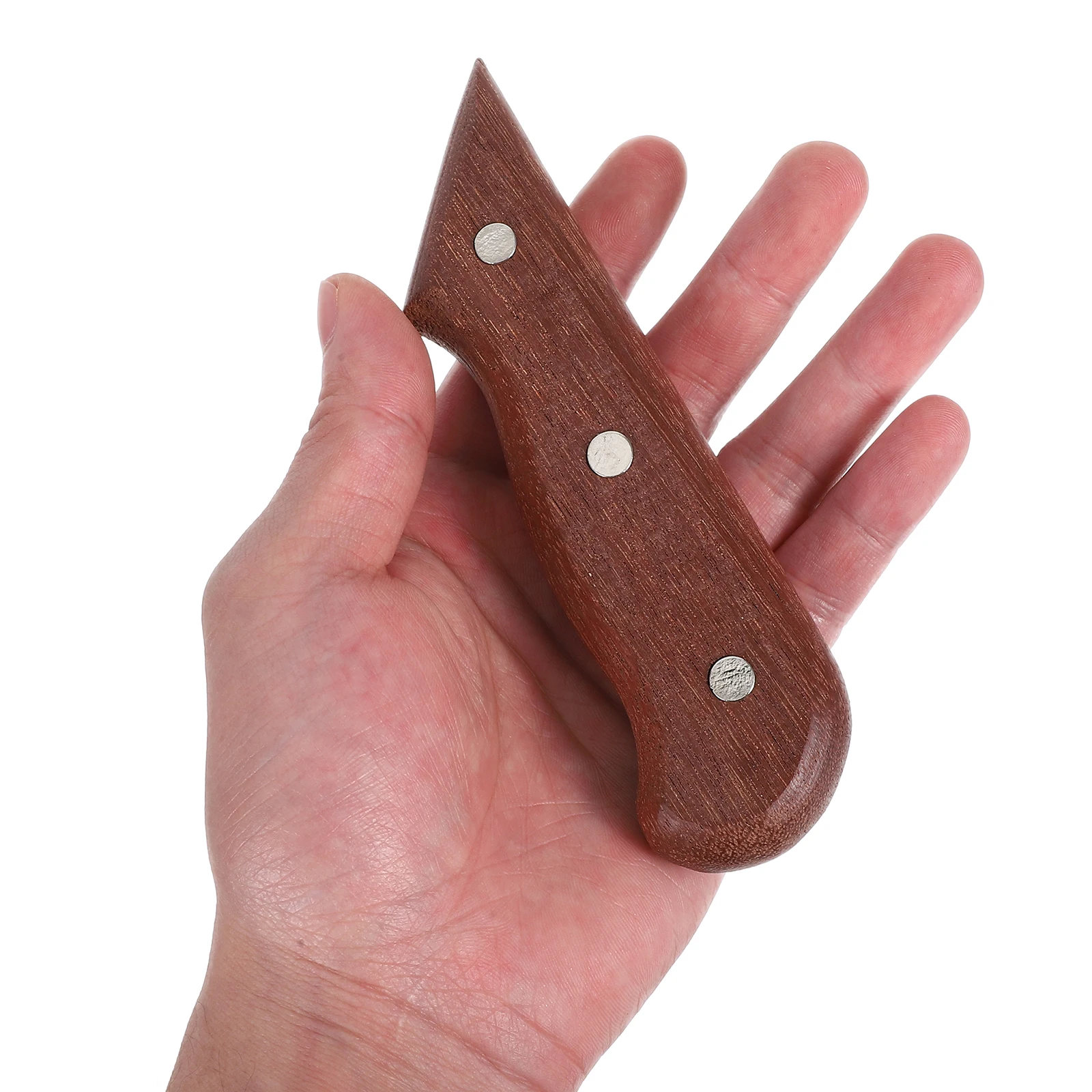 Knife Handle Accessories Wooden Replacement Comfortable Dark Brown Anti Slip Ergonomic Design Fits Kitchen Knives Cutter Grip - 6