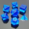 Bescon Crystal Clear (Unpainted) Sharp Edge DND Dice Set of 7, Razor Edged Polyhedral D&D Dice Set for Role Playing Games 4