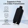 HORACO 2 Port Waterproof POE Repeater IP66 10/100Mbps 1 to 2 PoE Extender with IEEE802.3af/at 48V Outdoor for POE Switch Camera 5
