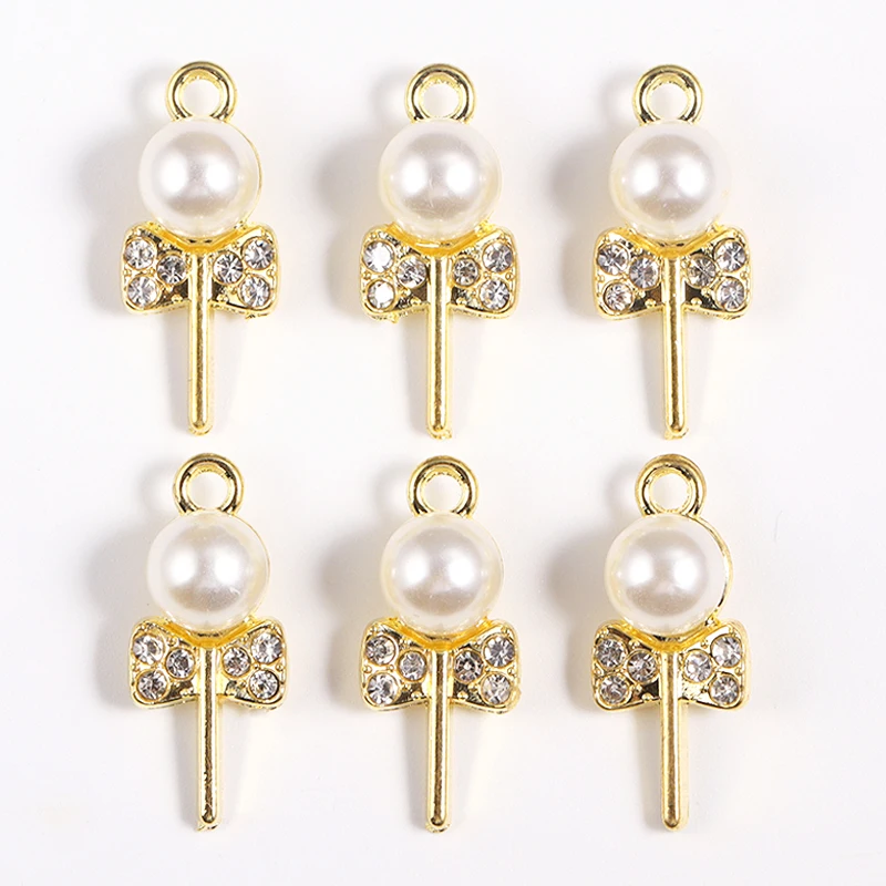 10 Stück süße tanzende Mädchen Perlenanhänger Eule Liebe Schlüssel Legierung Charm für Schmuckherstellung Damen Halskette Ohrringe DIY Ornamente Geschenk – Detail 10