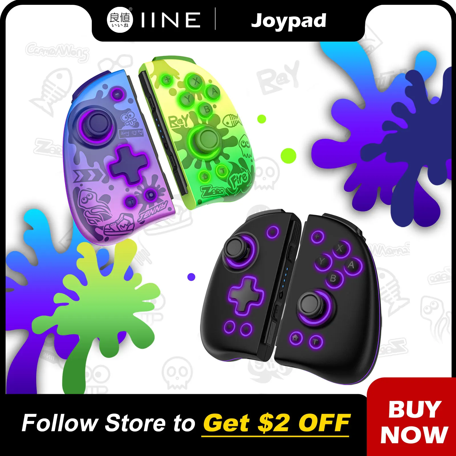 iine-neptune-mechanical-joypad-macro-custom-alps-analog-stick-compatible-for-swtich-lite-oled-wireless-bluetooth-controller