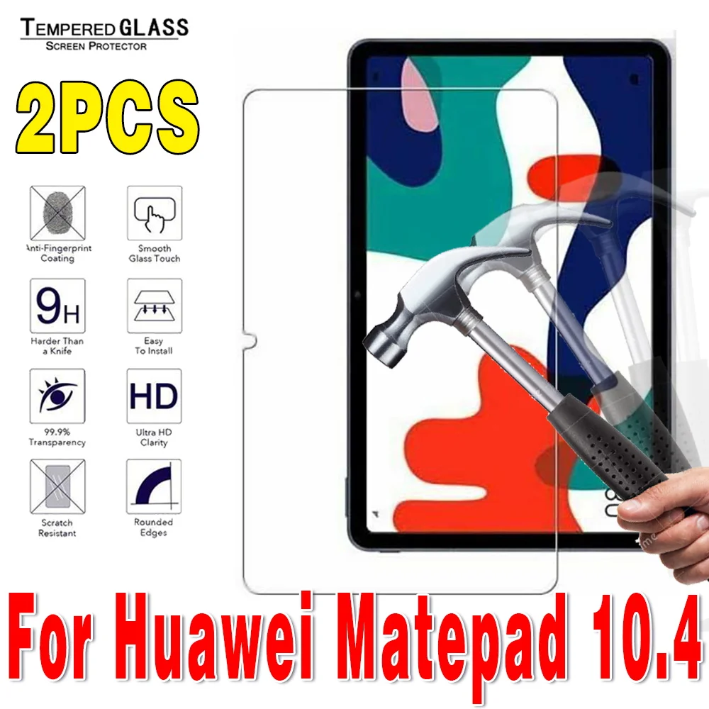 2 шт. 10 4 дюйма закаленное стекло для планшета Защита экрана Huawei MatePad защита от