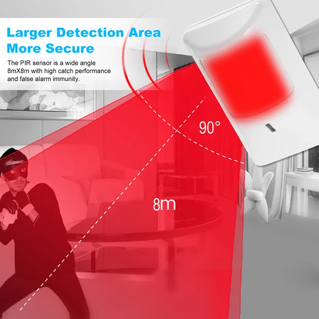 2pcs Sensor Anti-Pet PIR Motion Sensor Wired Alarm Dual Infrared Detector Pet Immune For Home Burglar Security Alarm System 4