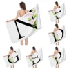 1pc Flower wreath letter pattern Pattern Beach Towel,Ultra-Fine Fiber Beach Blanket,Highly Absorbent Bath Towel,Suitable 1