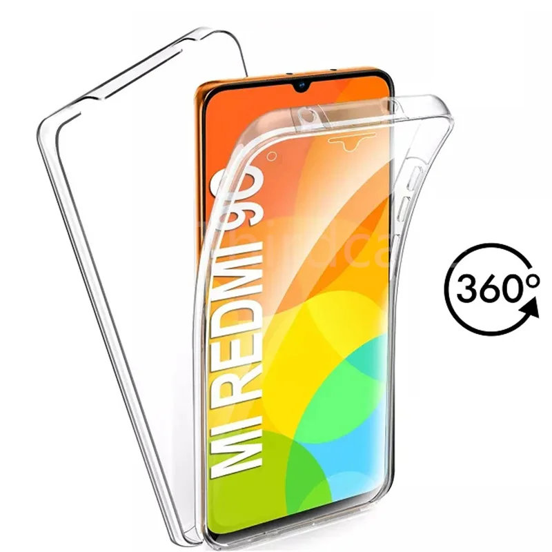 Полная защита корпуса POCO F3 M4 X3 M3 360 чехол для Xiaomi Redmi 9T 9C NFC 9AT Note 11S 10S 9S 9 Pro прозрачный