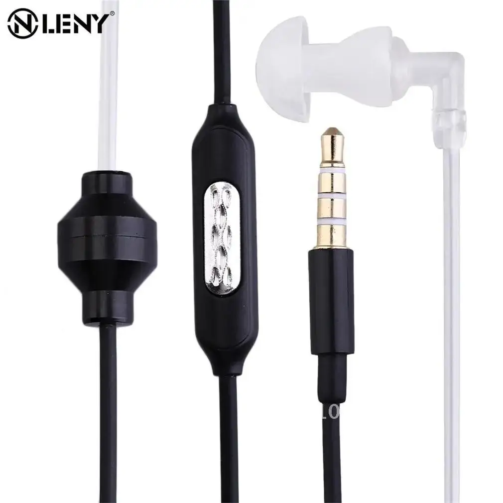 

Stereo Secret Service Air Tube Earphone 3.5mm Anti Radiation Mobile Phone Headsets Earphone With Air Pipe KY-011 New Single