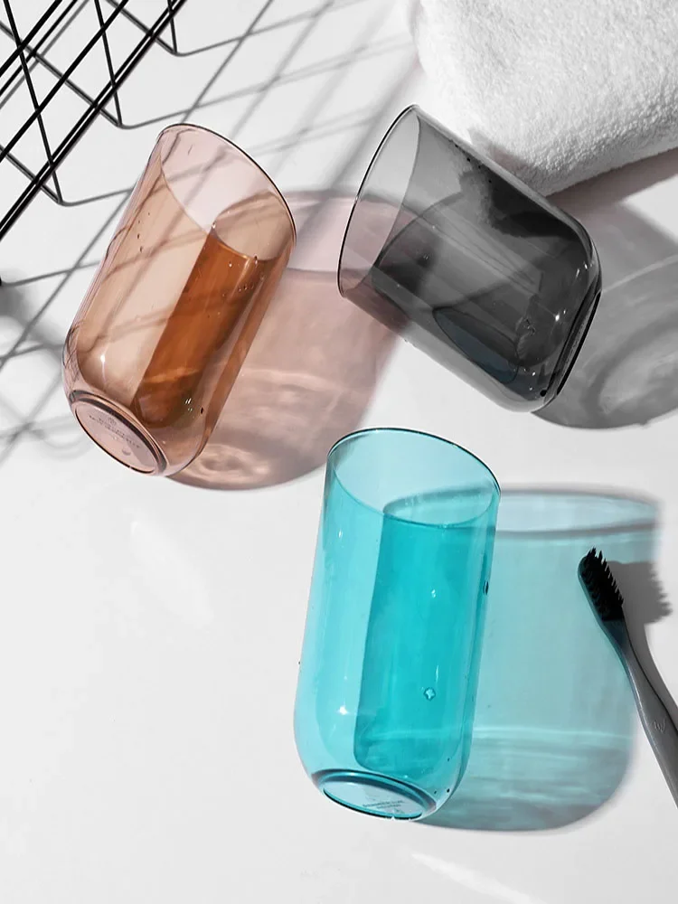 Transparent Bathroom Toothbrush Tumbler For Couples_voghion.com