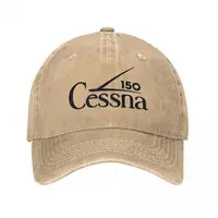 Cessna 150 Series Logo Washed Baseball Cap American Aircraft Trucker Hat Summer Female Male Outdoor Sport Sunscreen Snapback Cap 2