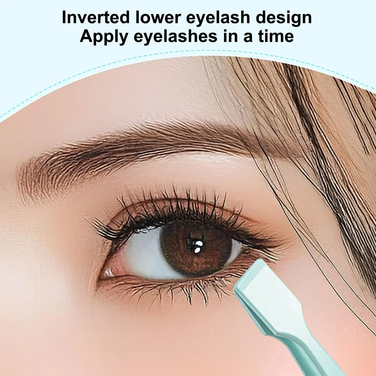 Personal Health Care Lower Eyelash Tweezers, Stainless Steel for Ladies