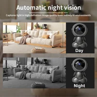 Caméra Robot de Surveillance WiFi 8MP PTZ, Moniteur Bébé de Sécurité, Audio Bidirectionnel, Vision Nocturne, Suivi Intelligent, Caméras IP Domestiques pour Animaux de Compagnie 2