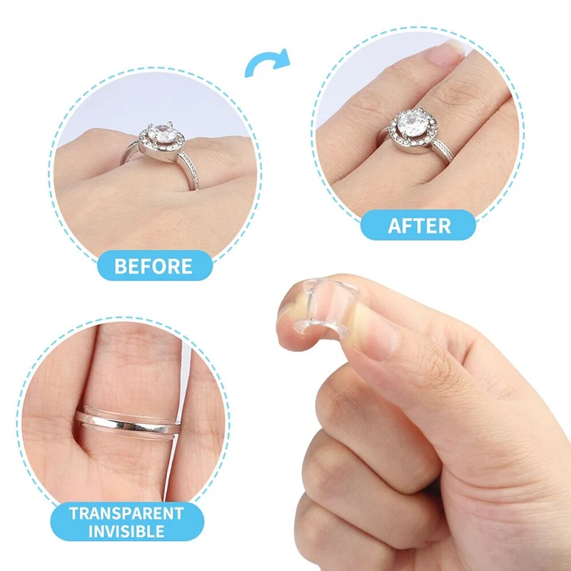 8 Sizes Silicone Invisible Clear Ring Size Adjuster Resizer Loose Rings  Reducer Ring Sizer Fit Any Rings Jewelry Tools - AliExpress