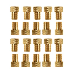 Universal Bike Tire Valve Adapter - Premium Copper F/V to A/V Converter (20pcs)