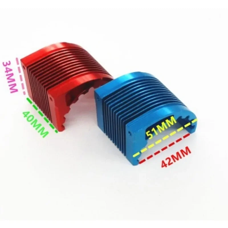 CNC radiatoris 42 mm ar ventilatoru 40 mm RC motoriem - sarkans/sinijš