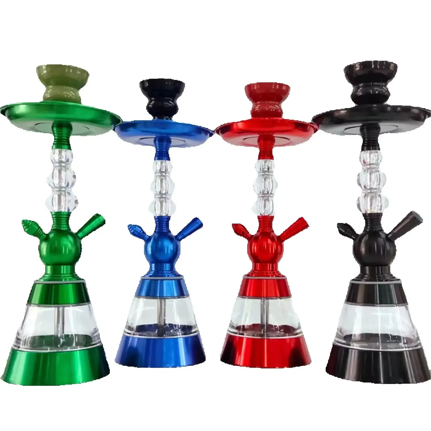 Arabic Hookah Complete Set Shisha Pipes-1 Hose Ports Acrylic Base