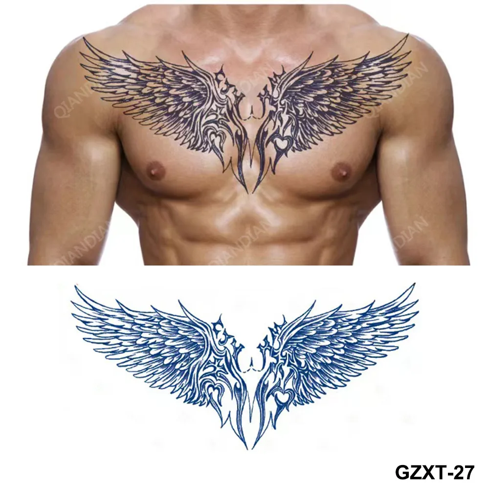 Sap Waterdichte Tijdelijke Borst Tattoo Sticker 15 Dagen Langdurige  Natuurlijke Vleugel Vlieg Alfabet Oog Tijger Nep Man Vrouwen Totem -  AliExpress, image size:1000x1000