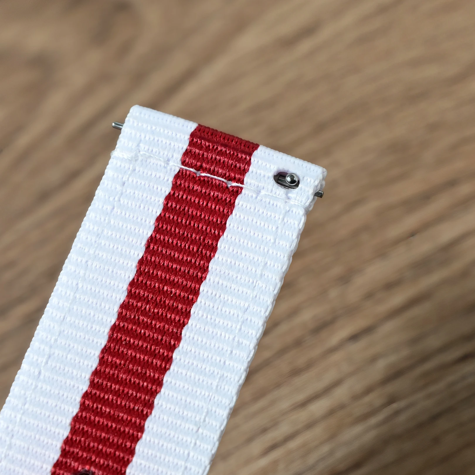 Enhanced Intercolor Striped Quick Release Nylon Watch Strap