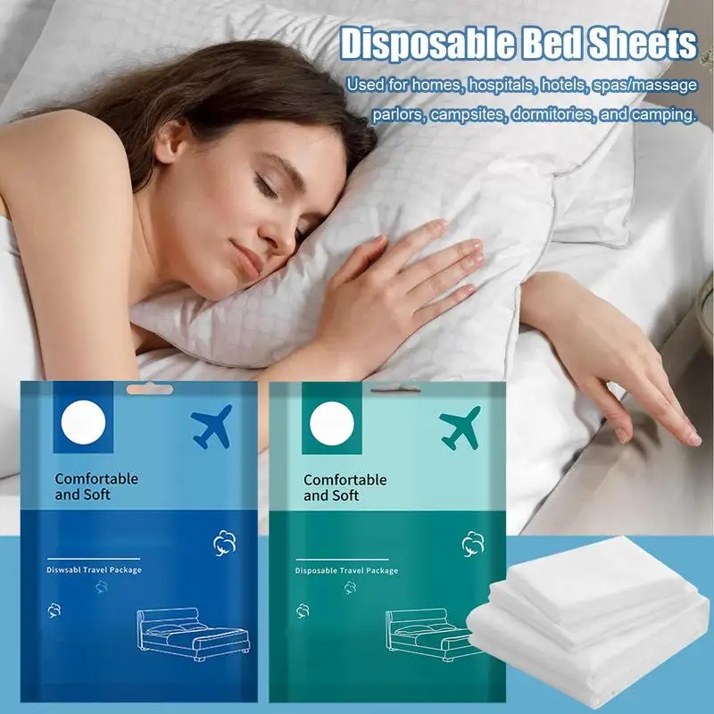 

Travel Bed Sheets 3pcs/4pcs Set Travel Sleeping Sheet Camping Sheets And Pillowcase Breathable Skin-Friendly Business Trip