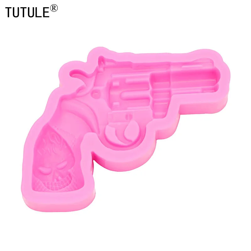 DIY Pistol Shape gun Fondant Cake Chocolate Pastry Biscuits