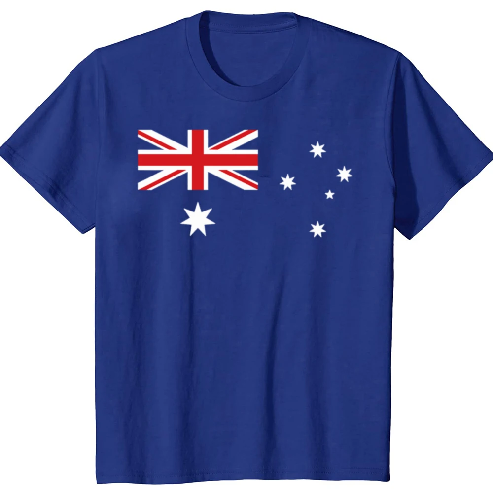 Humorous Australian Flag Graphic Men's Oversized Cotton T-Shirt