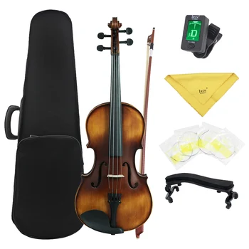 Astonvilla VA-30 16 Inch Acoustic Viola Vintage Maple Panel Viola With Case Bow Strings Shoulder Rest Tuner Cloth Accessories