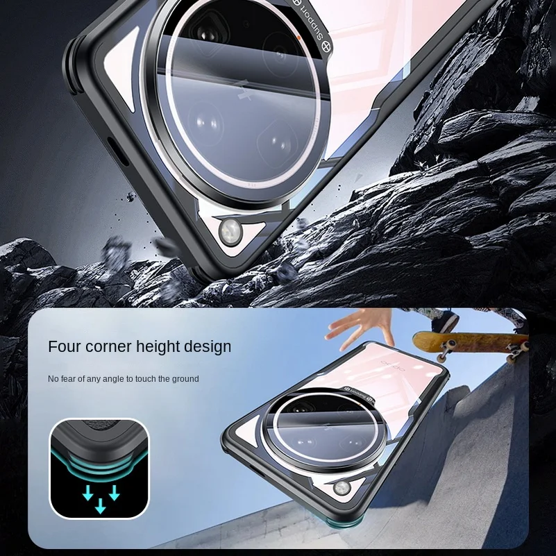 Switchable Glass Lens Protector with Anti-Yellowing Clear Back Case