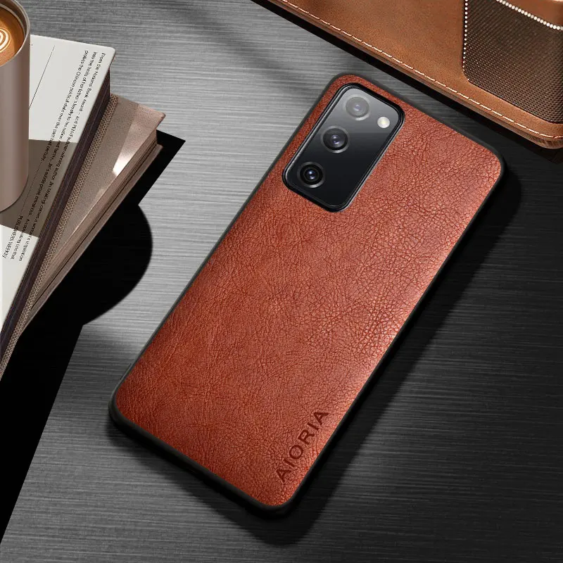 Luxury Vintage Leather Skin Case - Premium Soft Cover for Samsung Galaxy S20 FE Plus Ultra 5G