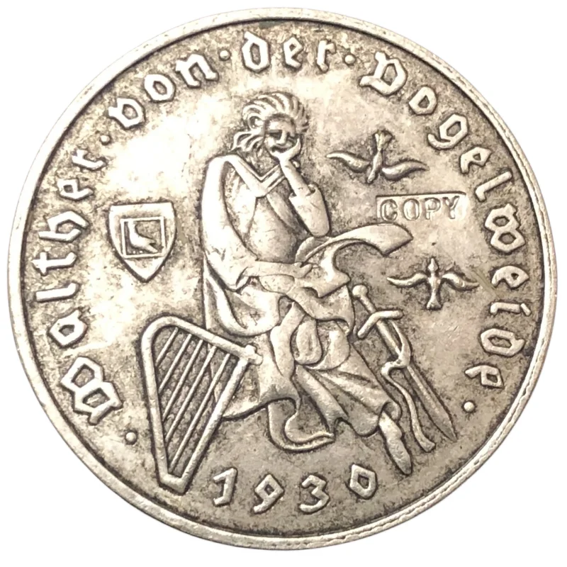 1930 Germania 3 Reichsmark Walther Von Der Vogelweide