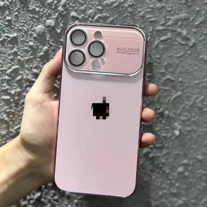 เคสไอโฟน Suitable for IPhone 14/15/16 Promax Phone Case Electroplating Original Machine Feel Full Package Shell Case Large Window Frosted 4