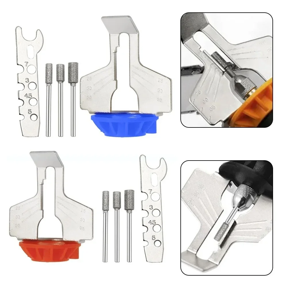 

5 Pcs/Set Chainsaw Sharpening Kit Rotary Sharpener Chain Machine Kit Saw Blades High Hardness Grinding Power Tools Accessories