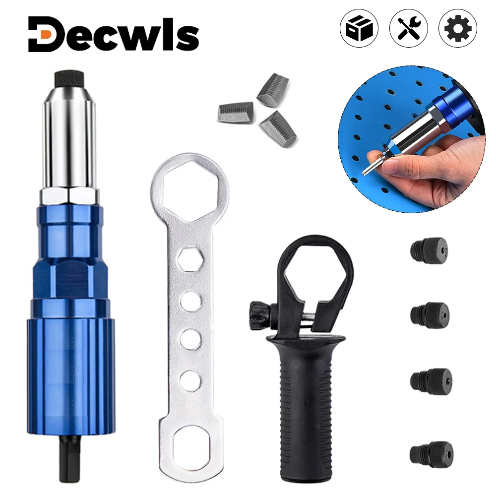 Riveting Machine Electric Rivet Gun Adapter 2.4mm-3.2mm-4.0mm-4.8mm Riveting Tools Home Machine For Electric Drills