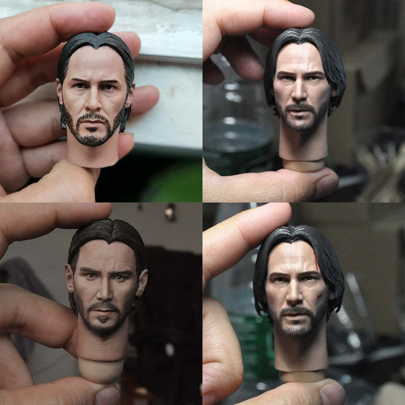 

New High Quality 1/6 Scale Male Soldier Kill God Keanu Reeves Head Sculpture 2.0 John Wick Model for 12'' Action Figures Dolls