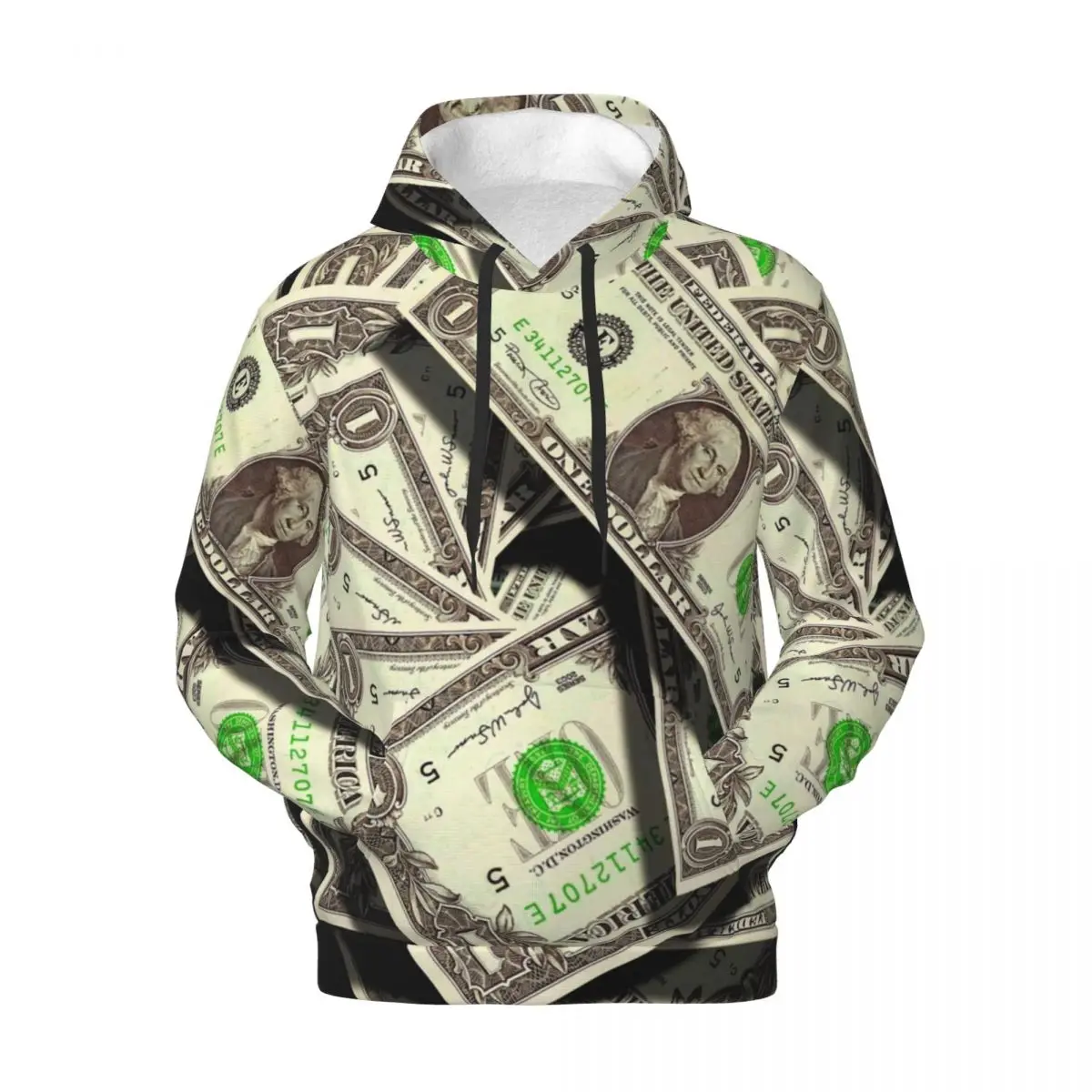 

US Dollars Streetwear Hoodies Spring World Currency Harajuku Hoodie Man Oversize Street Fashion Comfortable Warm Sweatshirts