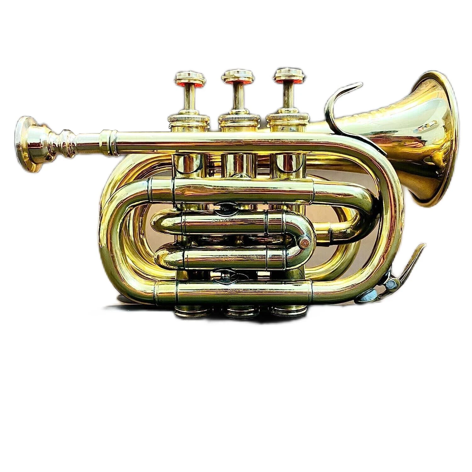 Polished Brass Trumpet For Students Pocket Musical Trumpet Bugle Horn  Nautical - AliExpress