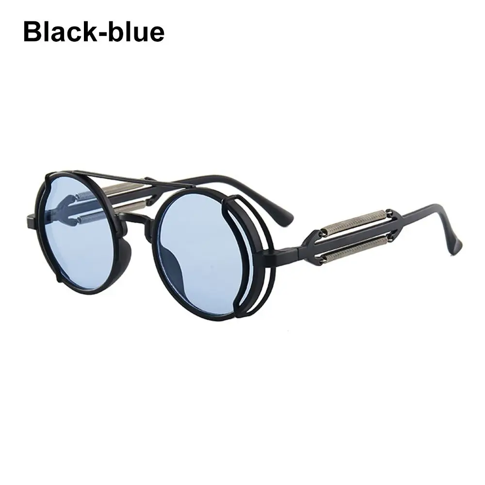 Women's Glasses Punk Steampunk Sunglasses Double Spring Temples Sun Glasses Fashion Trendy Gothic Style Round UV400 Protection Eyewear oversized square sunglasses Sunglasses