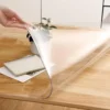 Plastic Table Cover Rectangle Clear Desk Mat Vinyl Table Top Protector PVC Night Stand Table Cover Mat for Coffee Table 3