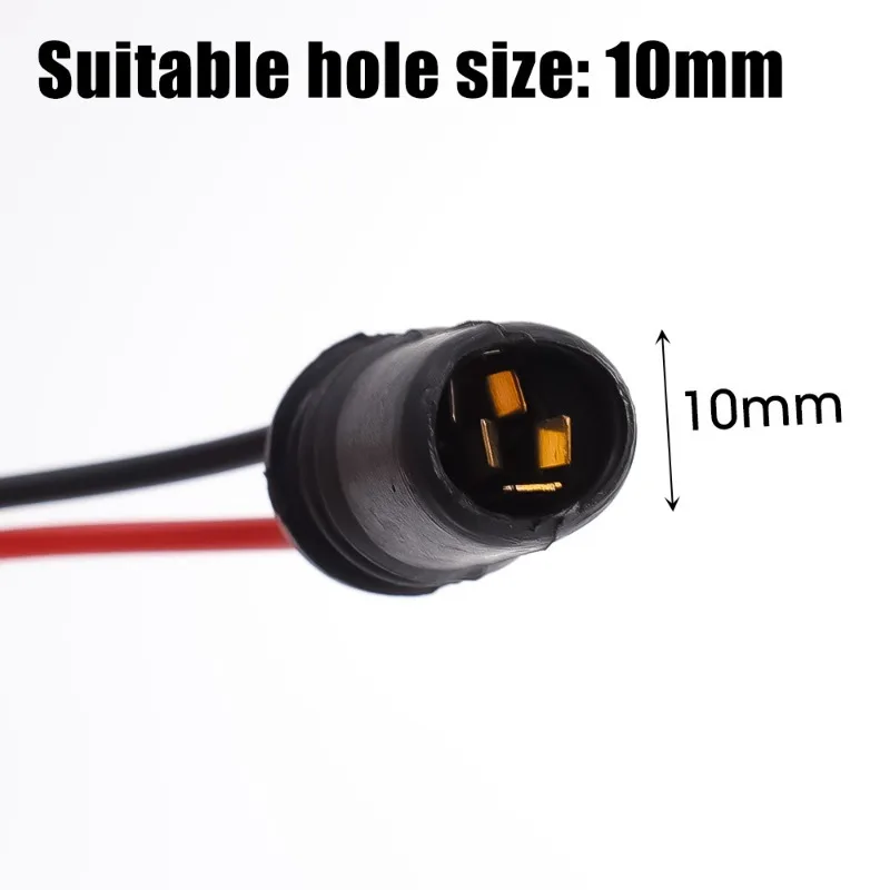 10-1pcs DC12V T10 W5W 147 Socket Marker Light Holder Connector Wire Bulb Harness Motorcycle Instrument Lights Replacement Parts