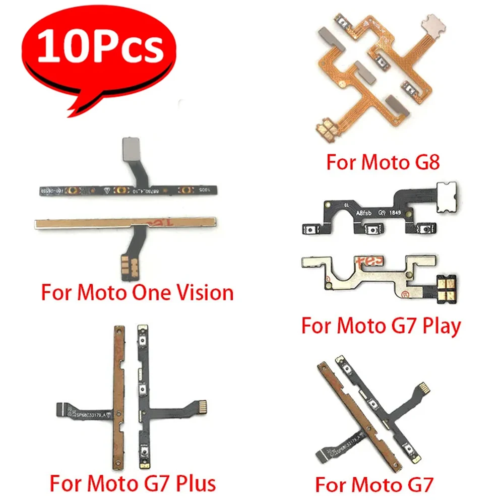 10 Pz, Per Moto One Action Vision Fusion Plus Hyper G7 G8 G9 Plus Play Power Lite Power On Off Volume Pulsante Laterale Cavi Chiave