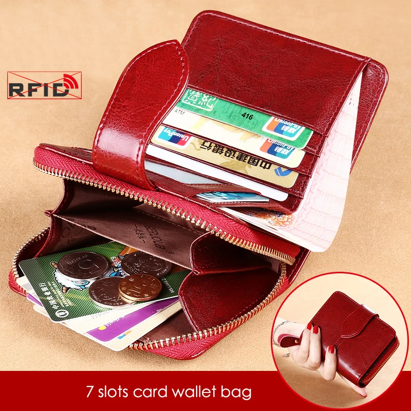 

Women Leather Card ID Holder Package License Certificate Bank Credit Card Holder Case Multi-functional Set Clip Cash Wallet Bag