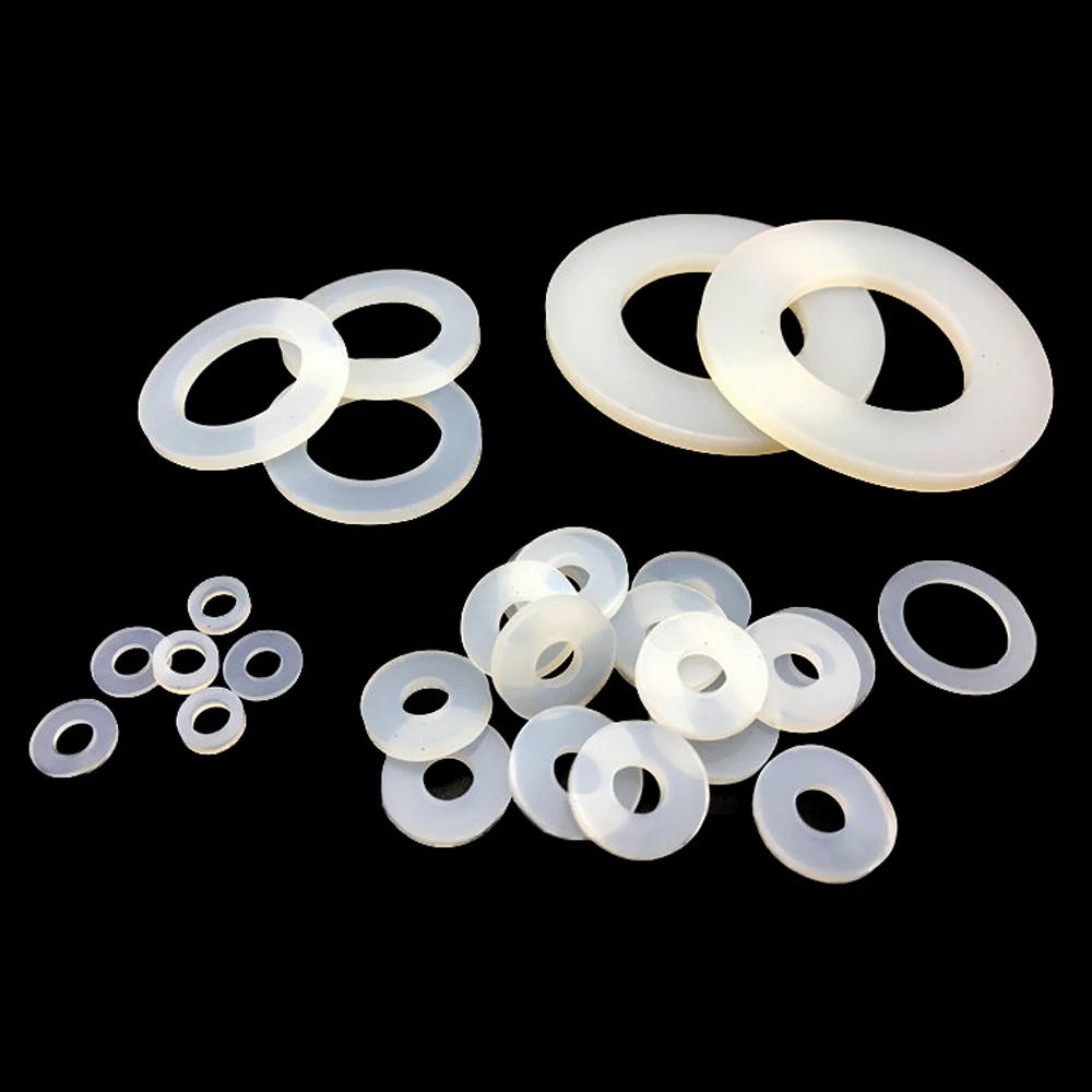 10pcs Silicone Rubber Flat Gaskets Outer Dia 5 40mm Food Grade Silicon