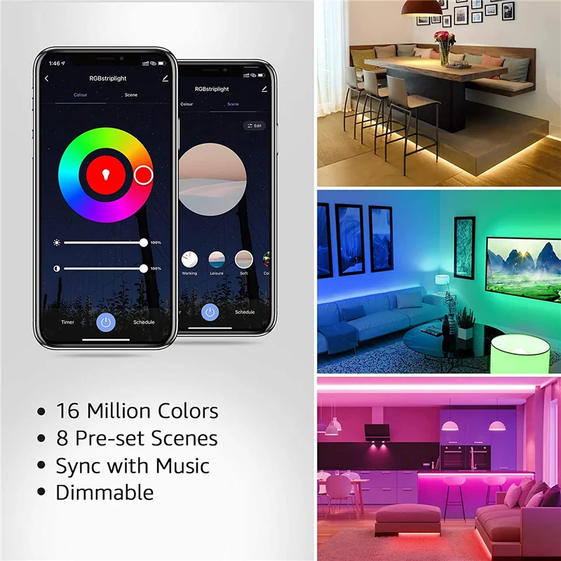 Description Picture 5 of itemWIFI TUYA RGB Led Strip Light with Remote Control and Application Control for Indoor Decorative Atmosphere Light Strip