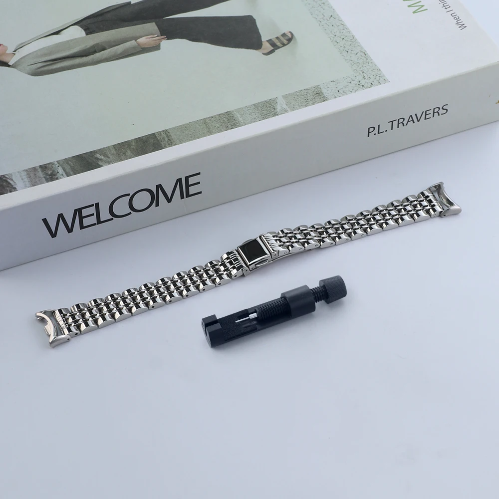 Elegant Stainless Steel Watch Strap - Premium Metal Bracelet Strap