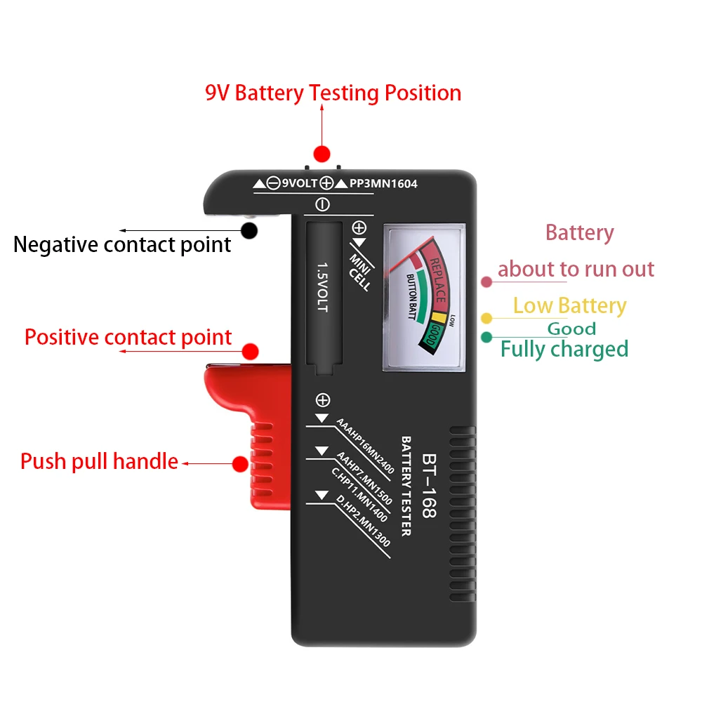 Battery Tester AA AAA 18650 Lithium Battery Level