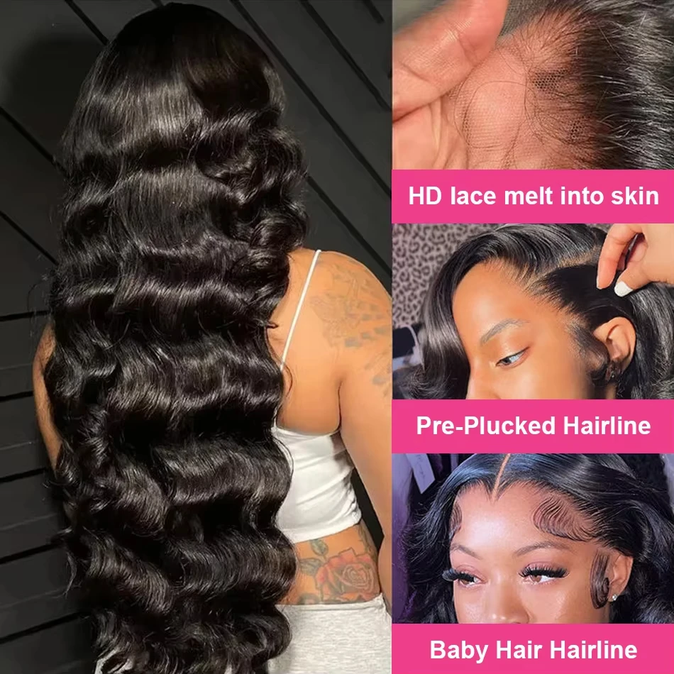 250% Remy Hair 30Inch Body Wave 7x5 Glueless Wigs Human Hair Brazilian Pre Plucked Lace Wigs For Women 13x6 Lace Front Wig 5
